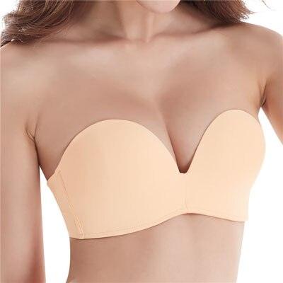 Trending Sexy Women Invisible Bra - Lace Push Up Strapless Bra - Underwear Wedding Lingerie (TSB1)