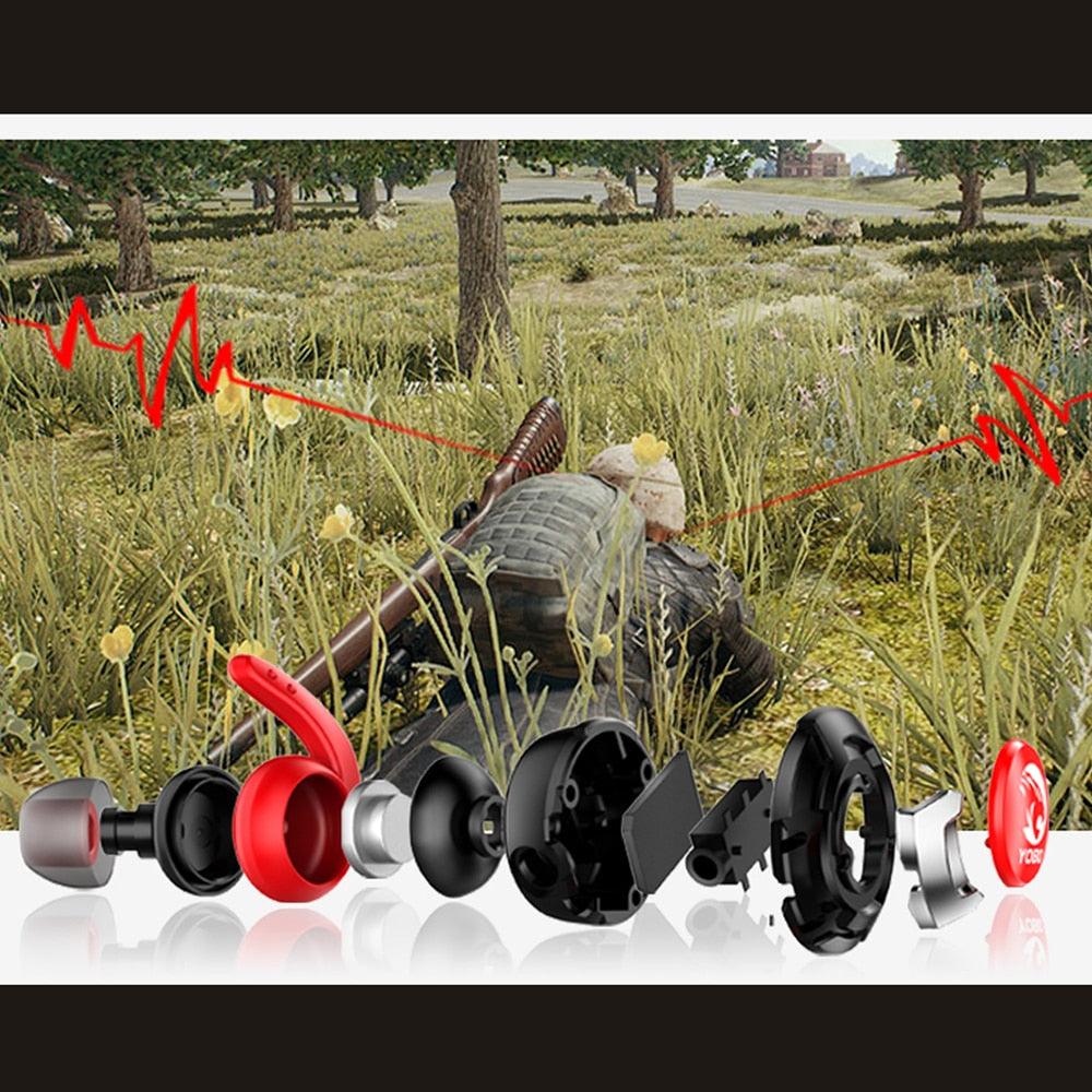 H1 Earphone Headset Gamer Dynamic Driver Unit In-ear Bass Stereo Sports Earphones with MIC For game (AH1)(F49)