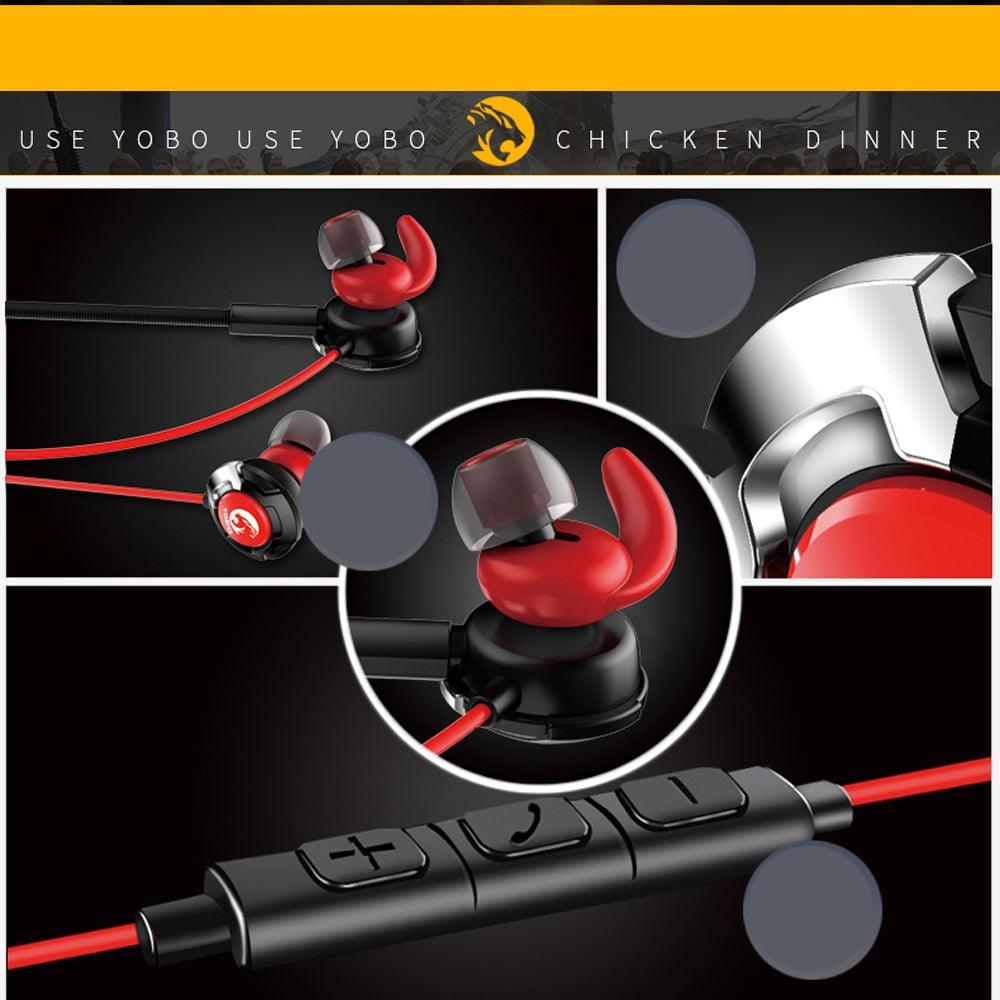 H1 Earphone Headset Gamer Dynamic Driver Unit In-ear Bass Stereo Sports Earphones with MIC For game (AH1)(F49)