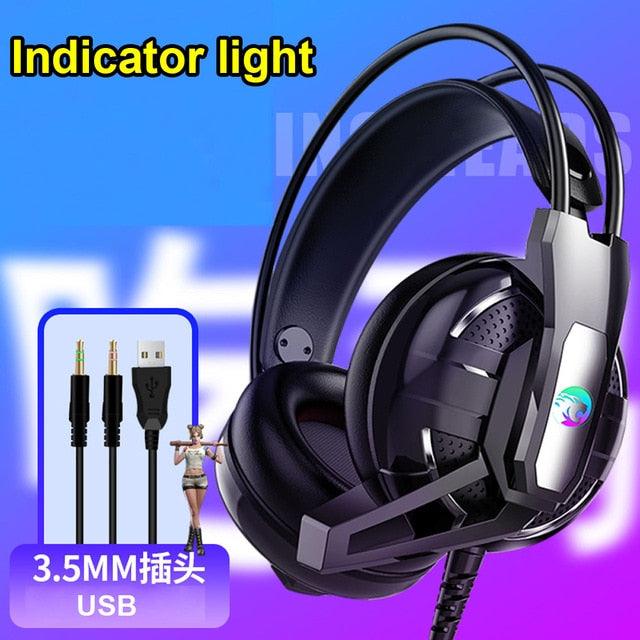 Trending Internet cafe Gaming Headphone - Stereo Earphones Headset Earphones with Microphone for PC Mobile Phone Game (AH)