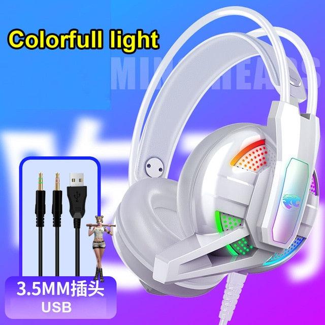 Trending Internet cafe Gaming Headphone - Stereo Earphones Headset Earphones with Microphone for PC Mobile Phone Game (AH)