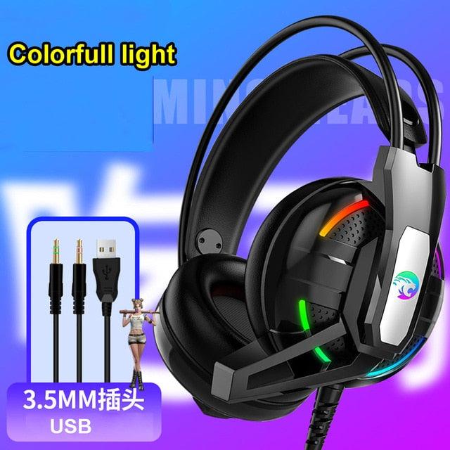 Trending Internet cafe Gaming Headphone - Stereo Earphones Headset Earphones with Microphone for PC Mobile Phone Game (AH)