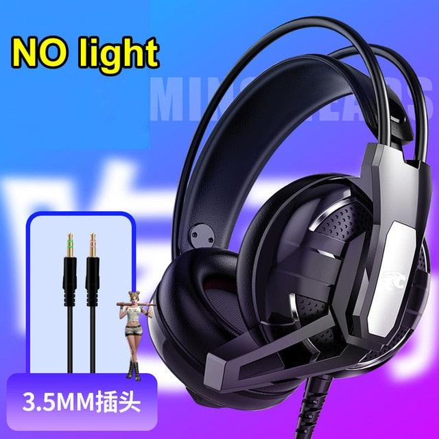 Trending Internet cafe Gaming Headphone - Stereo Earphones Headset Earphones with Microphone for PC Mobile Phone Game (AH)