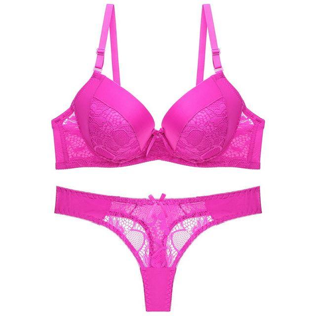 Sexy Gorgeous Women's Bra Set - No Straps Underwear - Brief Set - Push Up Plus Size Bra + Thong (TSB4)