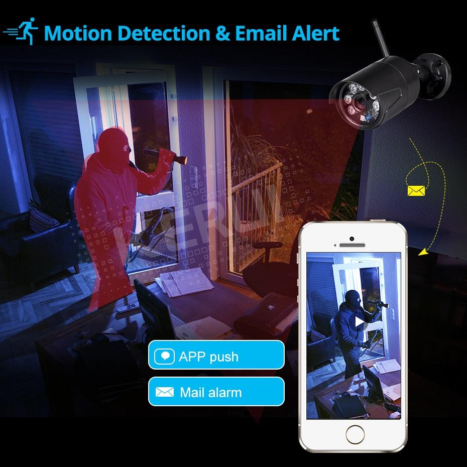 KERUI 2MP 1080P Wireless Outdoor Home Security WiFi IP Camera Full HD IP54 Waterproof Surveillance CCTV Camera Night Vision (MC8)