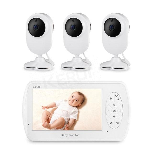 KERUI 4.3 inch Screen 2MP 1080P Wireless Video Nanny Baby Monitor With Camera Security Babyfoon Temperature Monitor Night Vision (MC8)(F54)