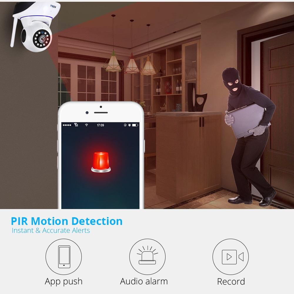 KERUI 720P 1080P Mini Indoor Wireless Security Wifi IP Camera Home CCTV Surveillance Camera 1MP 2MP - Smart Life Night Vision (MC8)(F54)