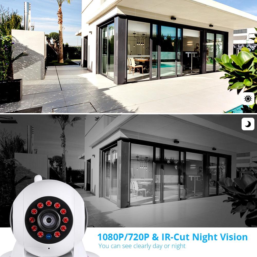 KERUI 720P 1080P Mini Indoor Wireless Security Wifi IP Camera Home CCTV Surveillance Camera 1MP 2MP - Smart Life Night Vision (MC8)(F54)