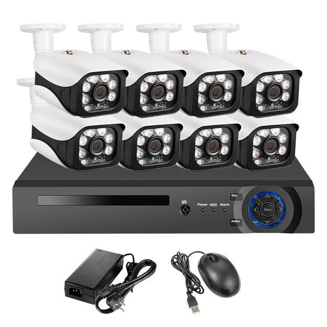 KERUI 8CH 5MP Wireless NVR POE Security Camera System Outdoor IR-CUT CCTV Video Surveillance Video Recorder Kit Face Record (MC8)(1U54)