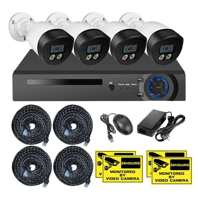 KERUI 8CH 5MP Wireless NVR POE Security Camera System Outdoor IR-CUT CCTV Video Surveillance Video Recorder Kit Face Record (MC8)(1U54)