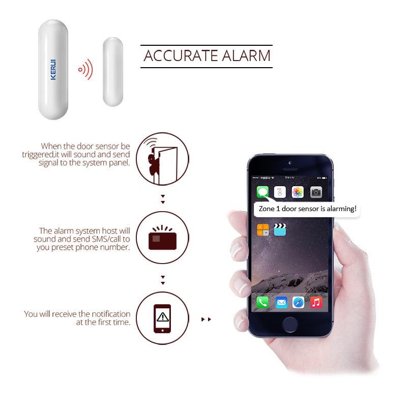 KERUI D026 Window Door Magnet Sensor Detector Portable Alarm Sensors Smart Home Detectors Wireless For KERUI Alarm System (MC8)(F54)