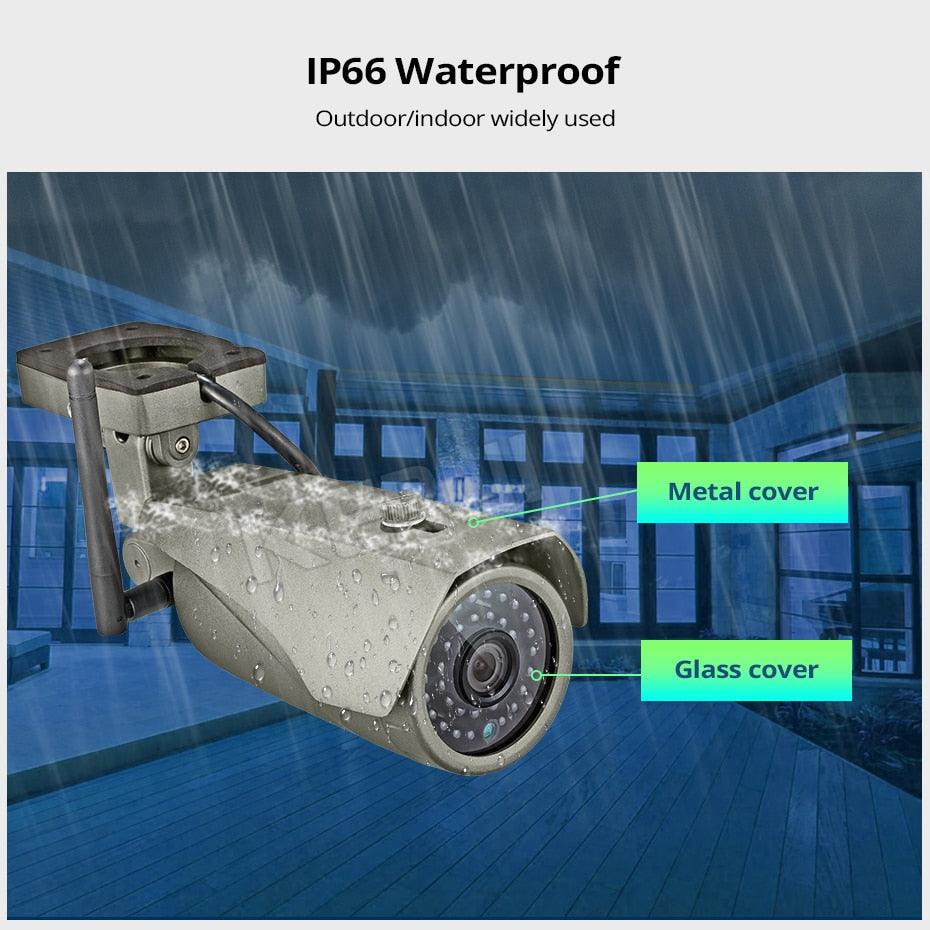 KERUI H.265 Home Security Wireless 3MP WIFI IP Camera P2P Waterproof Outdoor Full HD CCTV Onvif Surveillance Camera. (MC8)