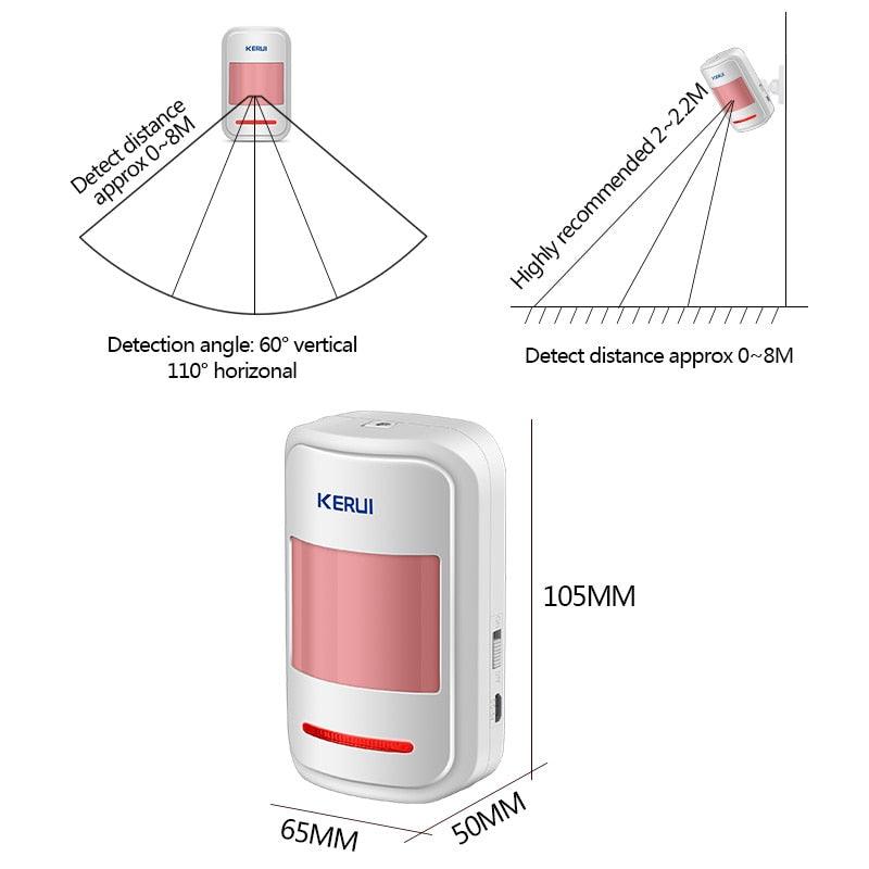 Mini Wireless Intelligent PIR Motion Sensor Alarm Detector For GSM PSTN Home Burglar Anti-Theft Alarm System Security (MC8)(F54)