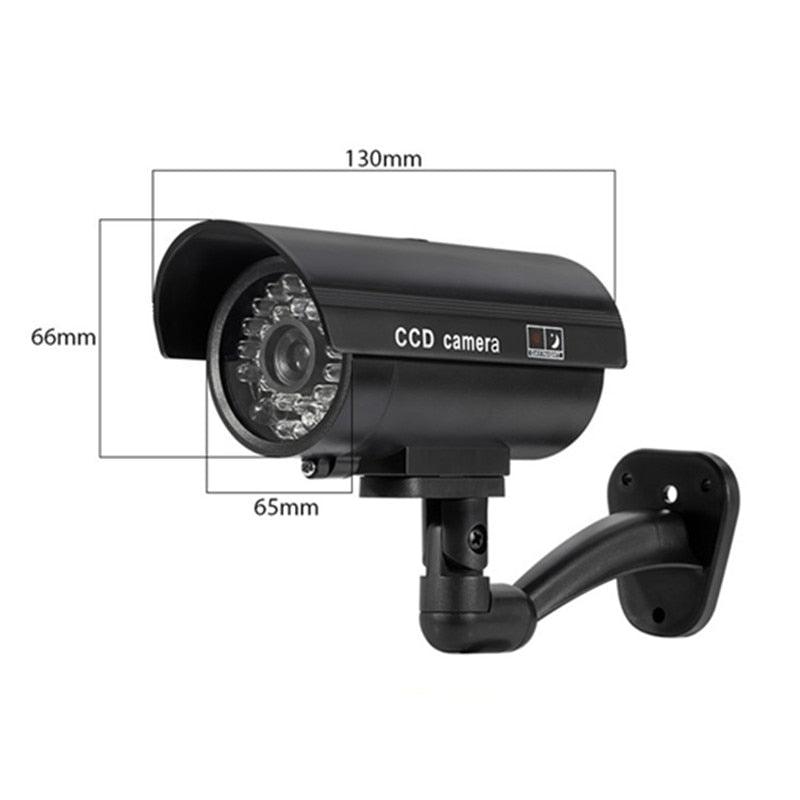KERUI Outdoor Fake Simulation Dummy Camera CCTV Home Surveillance Security Mini Camera Flashing LED Light Fake Camera Black (MC8)