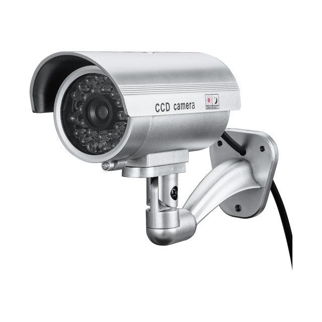 KERUI Outdoor Fake Simulation Dummy Camera CCTV Home Surveillance Security Mini Camera Flashing LED Light Fake Camera Black (MC8)