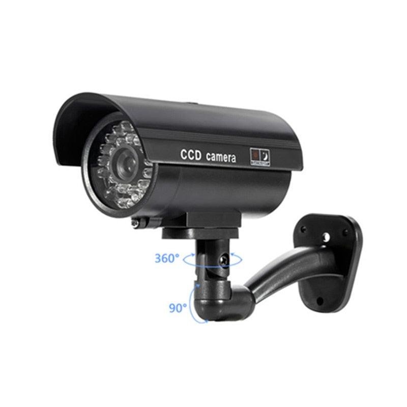 KERUI Outdoor Fake Simulation Dummy Camera CCTV Home Surveillance Security Mini Camera Flashing LED Light Fake Camera Black (MC8)