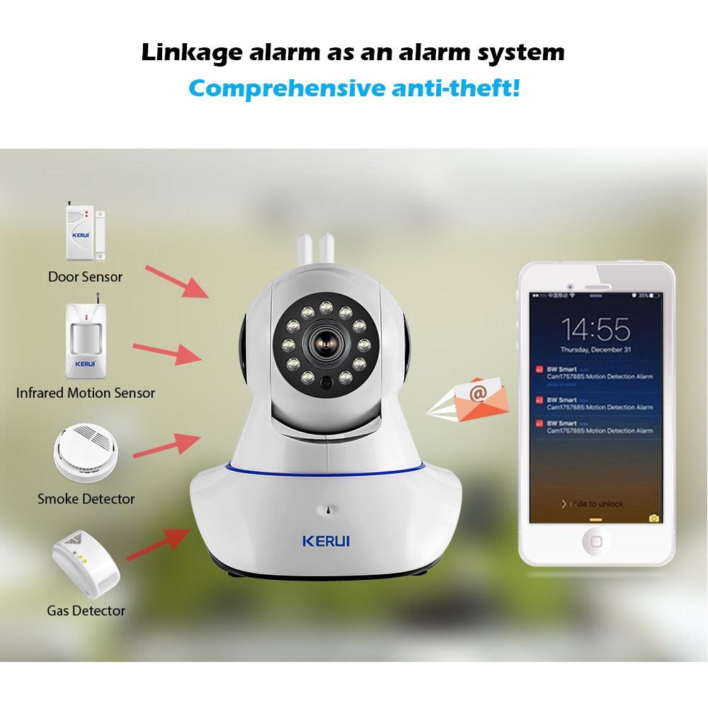 KERUI Wireless 720P 1MP HD WiFi IP camera Webcam Home Security Camera Surveillance - Yoosee APP Pan Tilt IR Cut (MC8)(F54)