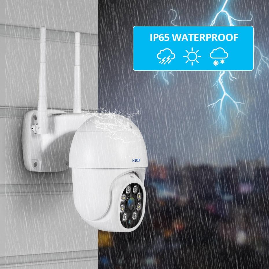 KERUI Yoosee 1080P PTZ Wifi IP Camera Outdoor 4X Digital Zoom AI Detect Wireless Camera H.265 P2P ONVIF 2MP Security CCTV Camera (D52)(MC8)