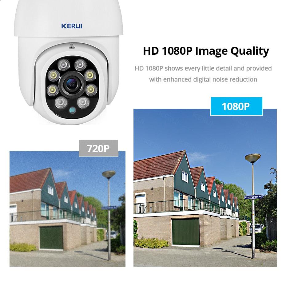 KERUI Yoosee 1080P PTZ Wifi IP Camera Outdoor 4X Digital Zoom AI Detect Wireless Camera H.265 P2P ONVIF 2MP Security CCTV Camera (D52)(MC8)