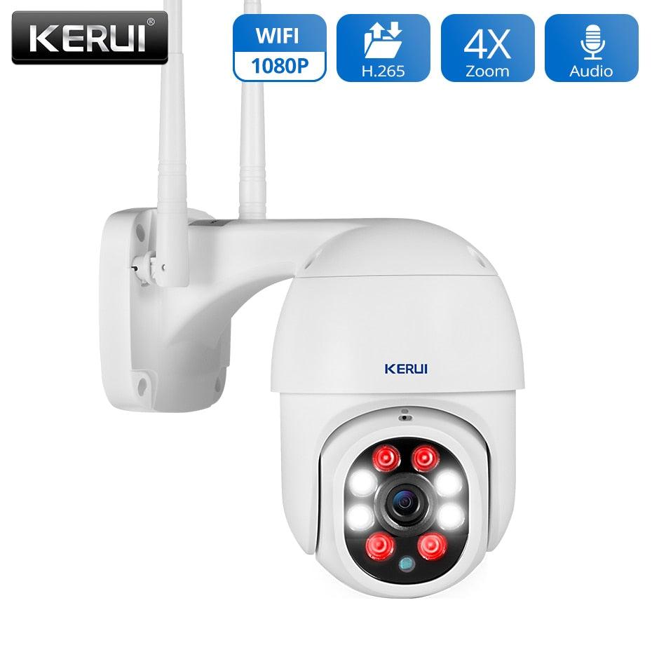 KERUI Yoosee 1080P PTZ Wifi IP Camera Outdoor 4X Digital Zoom AI Detect Wireless Camera H.265 P2P ONVIF 2MP Security CCTV Camera (D52)(MC8)