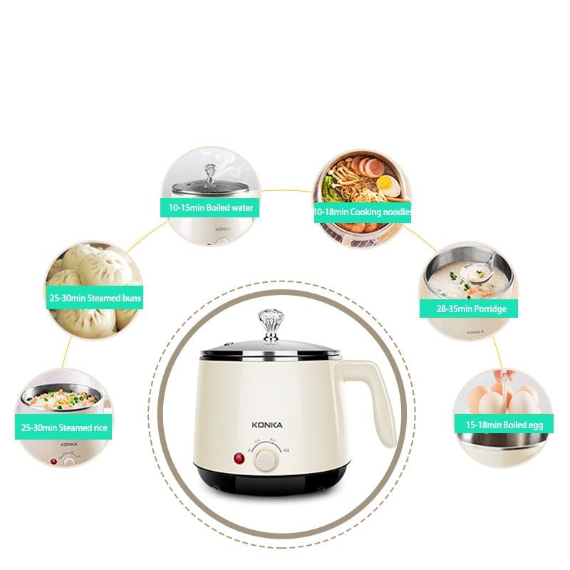 Mini Multifunction Electric Cooking Machine Single/Double Layer Available Hot Pot Multi Electric Rice Cooker (D59)(H4)
