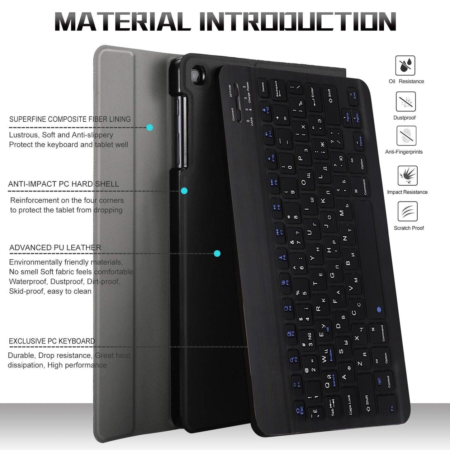 Great Keyboard case For Samsung Galaxy Tab A 2019 SM-T510 SM-T515 T510 T515 - Detachable Tablet Cover (TLC4)(TLC3)(F47)