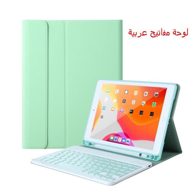 Great Keyboard Case For iPad 9.7 2017 2018 10.2 6th 7th - Bluetooth Keyboard Case for iPad Air 1 2 3 Pro 9.7 10.5 11 Cover Keypad (TLC3)