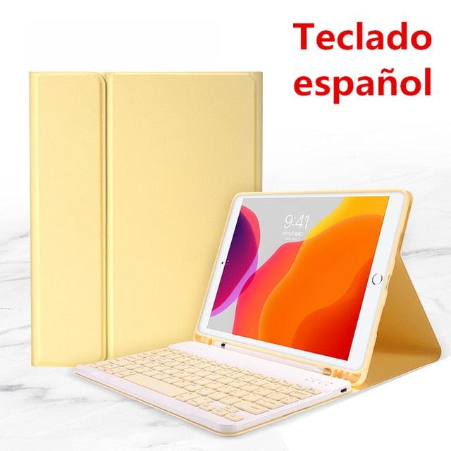 Great Keyboard Case For iPad 9.7 2017 2018 10.2 6th 7th - Bluetooth Keyboard Case for iPad Air 1 2 3 Pro 9.7 10.5 11 Cover Keypad (TLC3)