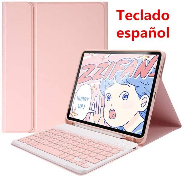 Great Keyboard Case For iPad 9.7 2017 2018 10.2 6th 7th - Bluetooth Keyboard Case for iPad Air 1 2 3 Pro 9.7 10.5 11 Cover Keypad (TLC3)