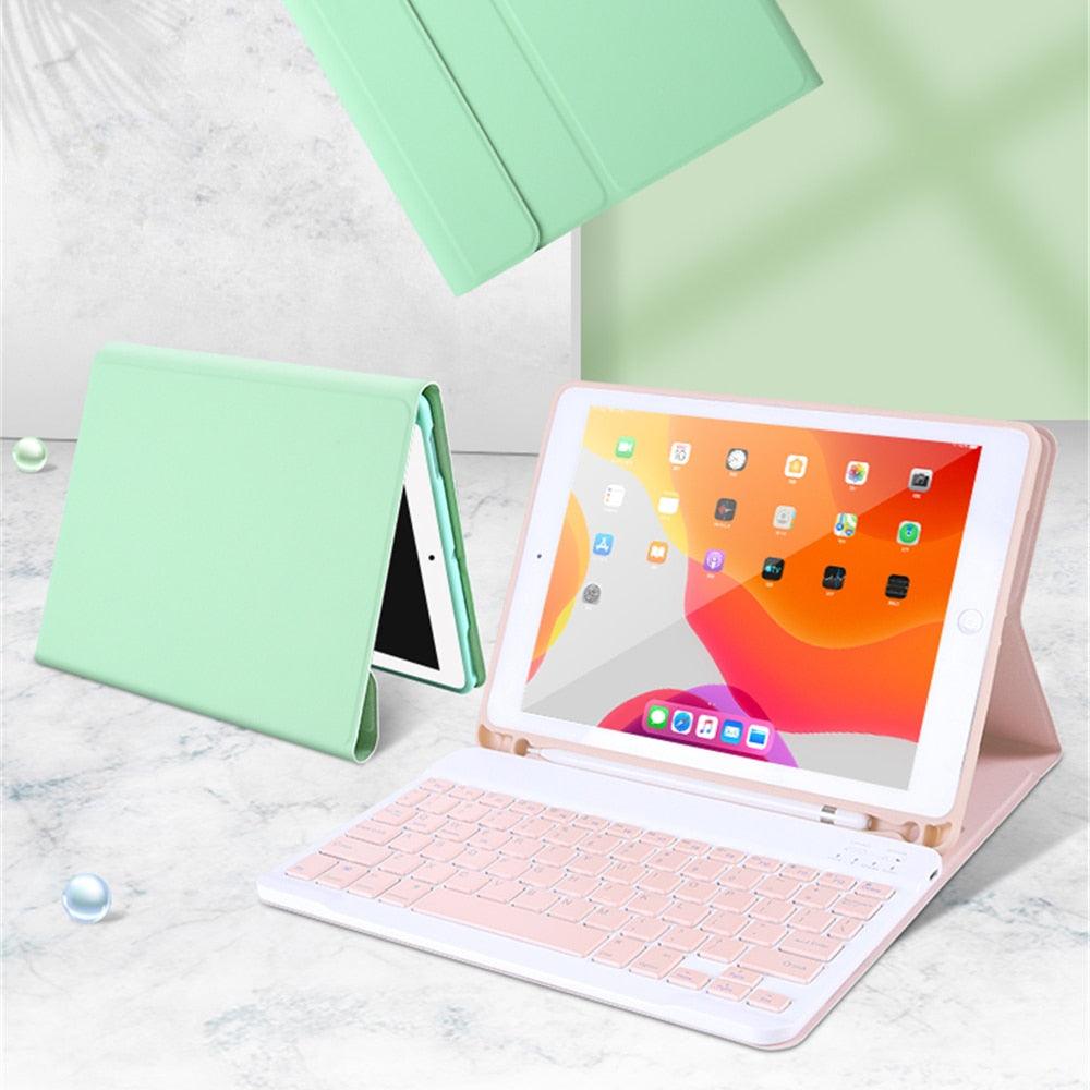 Great Keyboard Case For iPad 9.7 2017 2018 10.2 6th 7th - Bluetooth Keyboard Case for iPad Air 1 2 3 Pro 9.7 10.5 11 Cover Keypad (TLC3)