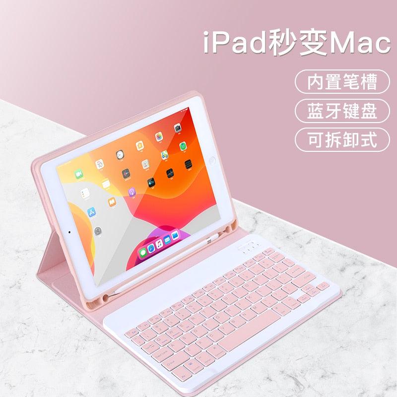 Great Keyboard Case For iPad 9.7 2017 2018 10.2 6th 7th - Bluetooth Keyboard Case for iPad Air 1 2 3 Pro 9.7 10.5 11 Cover Keypad (TLC3)