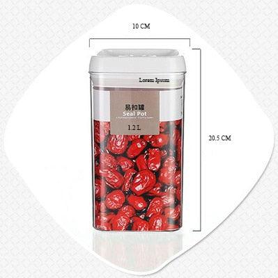 Kitchen Food Storage Container Box Plastic Candy Box Fruit Basket Grain Transparent Sealed (D61)(AK8)