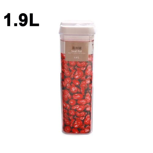 Kitchen Food Storage Container Box Plastic Candy Box Fruit Basket Grain Transparent Sealed (D61)(AK8)