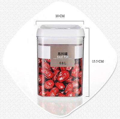 Kitchen Food Storage Container Box Plastic Candy Box Fruit Basket Grain Transparent Sealed (D61)(AK8)