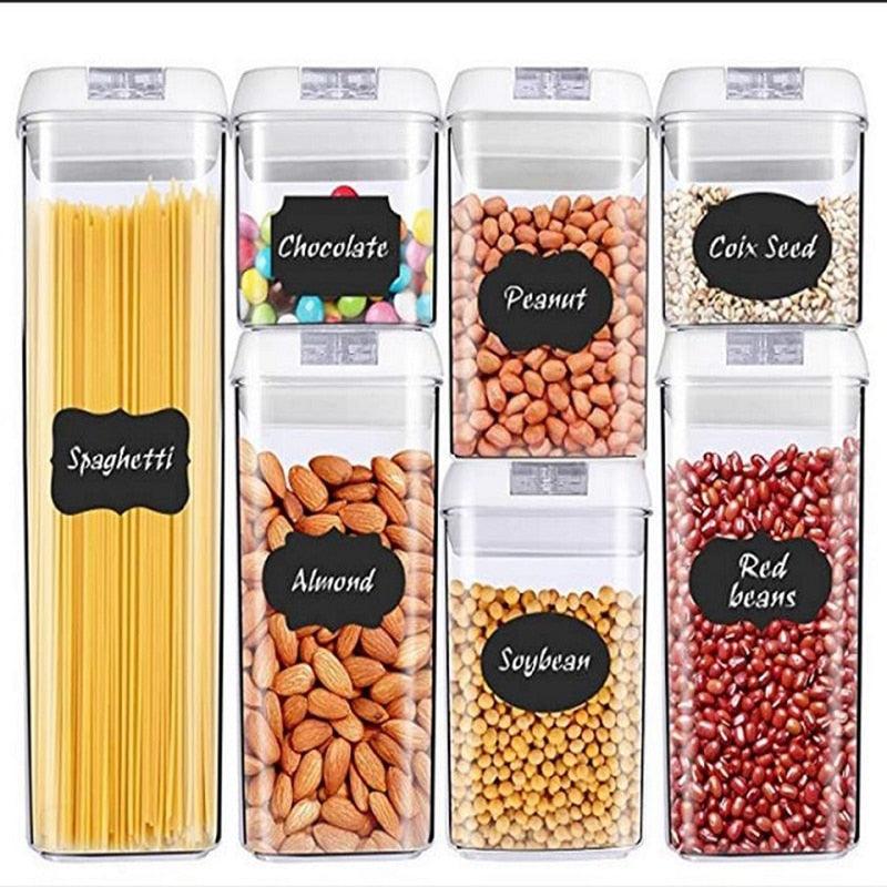 Kitchen Food Storage Container Box Plastic Candy Box Fruit Basket Grain Transparent Sealed (D61)(AK8)