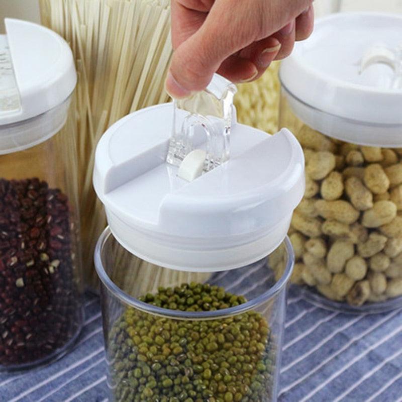 Kitchen Food Storage Container Box Plastic Candy Box Fruit Basket Grain Transparent Sealed (D61)(AK8)