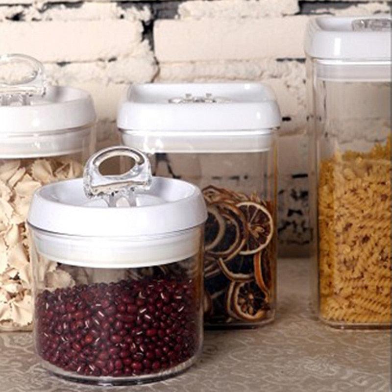 Kitchen Food Storage Container Box Plastic Candy Box Fruit Basket Grain Transparent Sealed (D61)(AK8)