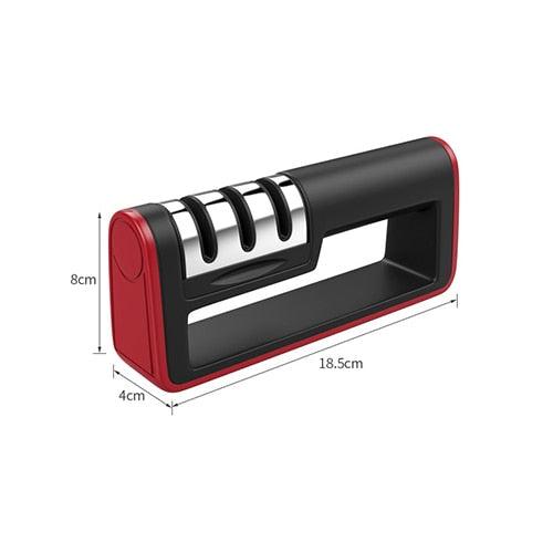 Knife Sharpener - Professional Diamond 3 in 1 Stages Knife Stainless Steel Kitchen Tools Sharpening (D61)(AK5)
