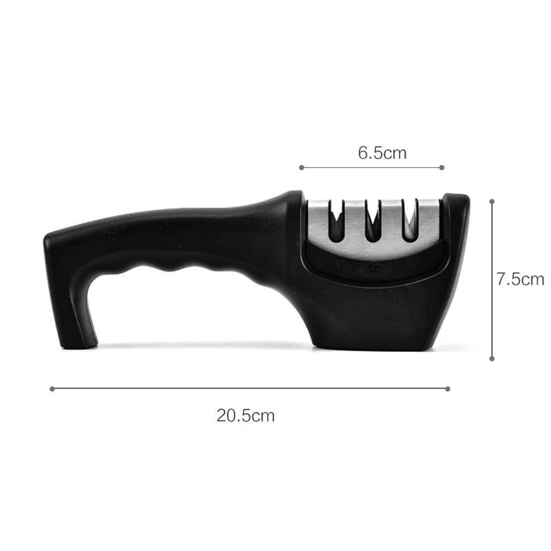 Knife Sharpener Removable - 3 Stages Stainless Steel Professional High Quality Kitchen Sharpening (AK5)