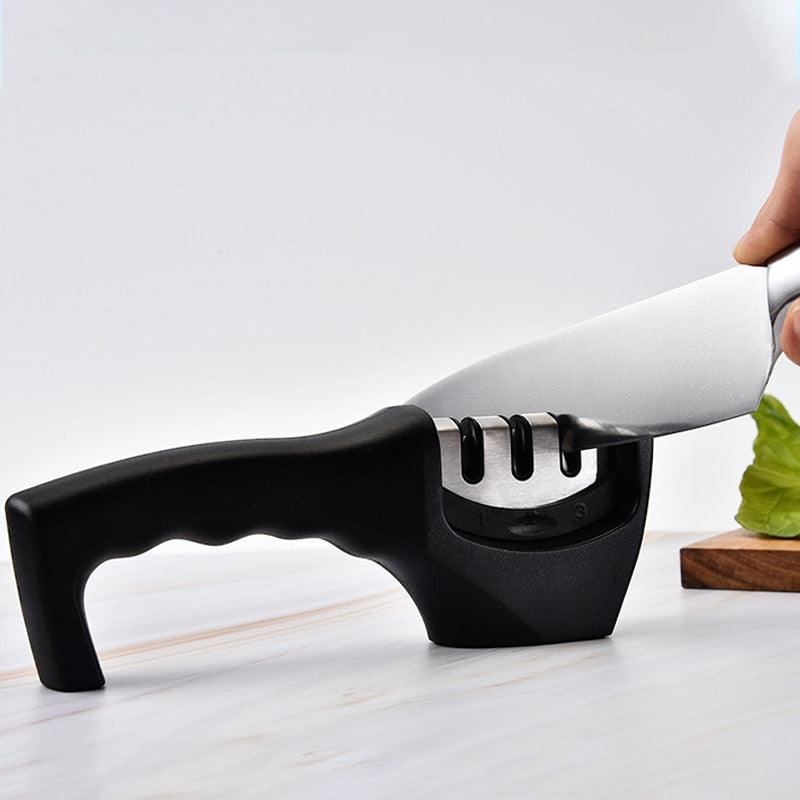 Knife Sharpener Removable - 3 Stages Stainless Steel Professional High Quality Kitchen Sharpening (AK5)