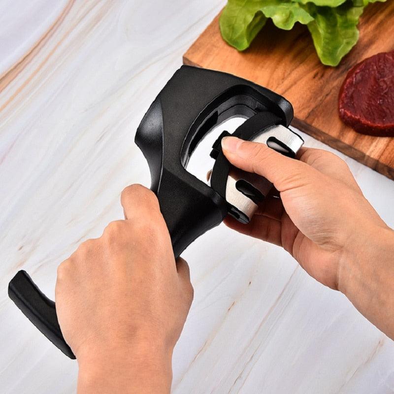 Knife Sharpener Removable - 3 Stages Stainless Steel Professional High Quality Kitchen Sharpening (AK5)