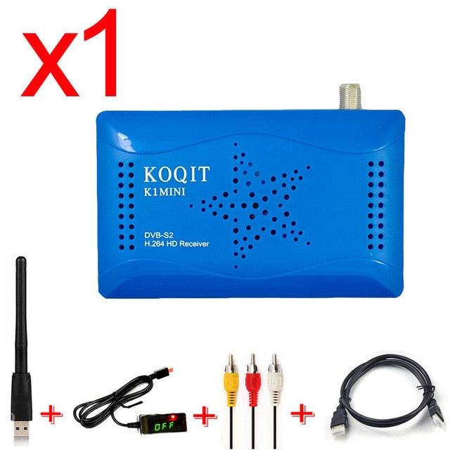 Koqit K1 Mini DVB S2 Satellite tv Receiver Satellite Mirror Cast T2MI Tuner Receptor Finder DVB-S2 IPTV Decoder USB Wifi Biss/VU (D56)(ST2)(1U56)