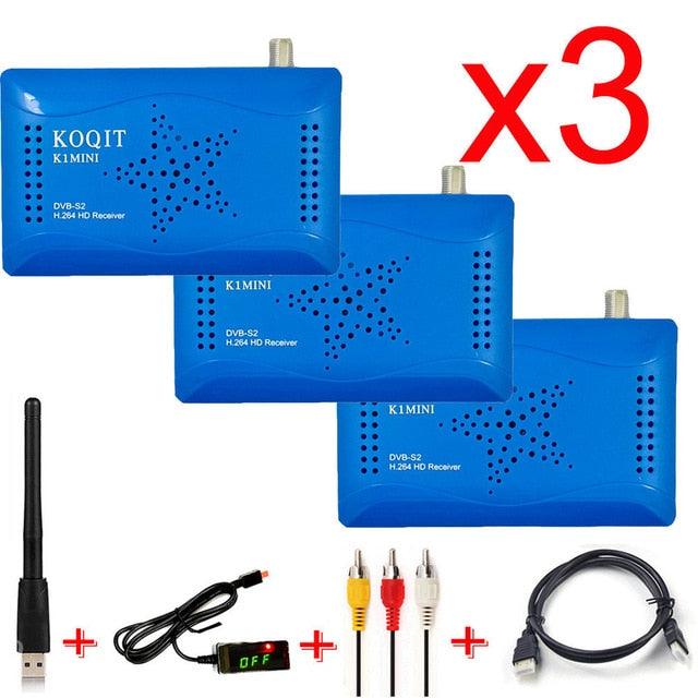 Koqit K1 Mini DVB S2 Satellite tv Receiver Satellite Mirror Cast T2MI Tuner Receptor Finder DVB-S2 IPTV Decoder USB Wifi Biss/VU (D56)(ST2)(1U56)