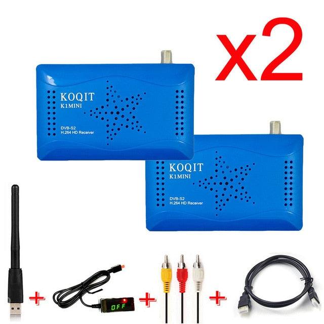 Koqit K1 Mini DVB S2 Satellite tv Receiver Satellite Mirror Cast T2MI Tuner Receptor Finder DVB-S2 IPTV Decoder USB Wifi Biss/VU (D56)(ST2)(1U56)