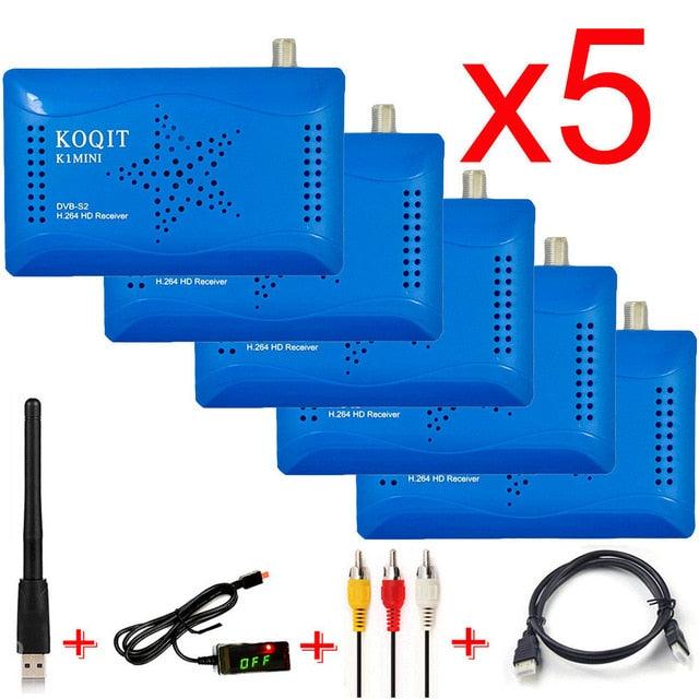 Koqit K1 Mini DVB S2 Satellite tv Receiver Satellite Mirror Cast T2MI Tuner Receptor Finder DVB-S2 IPTV Decoder USB Wifi Biss/VU (D56)(ST2)(1U56)