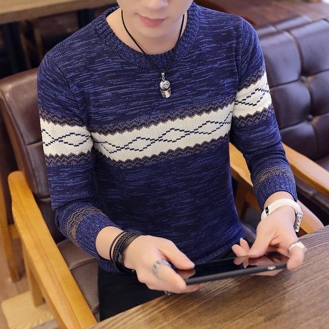Cool Sweaters And Pullovers - Men Long Sleeve Knitted Sweater - High Quality Winter Pullovers (TM6)(CC3)