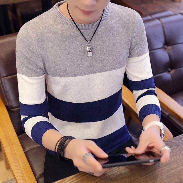 Cool Sweaters And Pullovers - Men Long Sleeve Knitted Sweater - High Quality Winter Pullovers (TM6)(CC3)