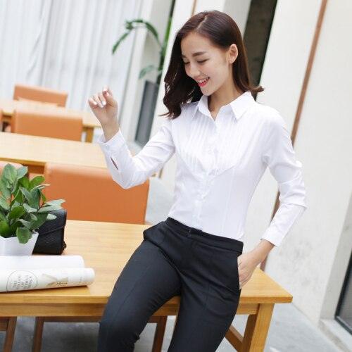 Amazing Women Elegant Shirts - Woman Striped Cotton Shirt - Plus Size - Office Lady Pink Blouse Work Shirts 3XL/5XL Tops (TB4)(F19)