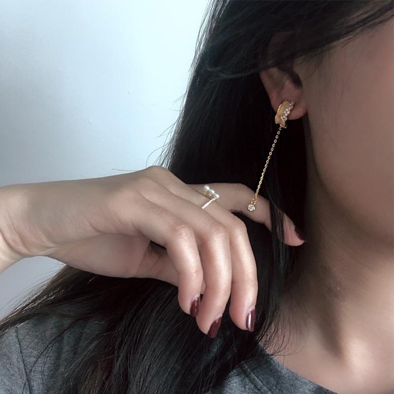 Trending 925 Sterling Silver Stars Drop Earrings - Women Vintage Ear Line Jewelry (2JW2)