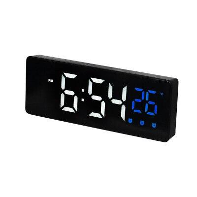 LED Digital Alarm Clock - Radio Projection With Temperature And Humidity Mirror Display (HA4)(1U57)